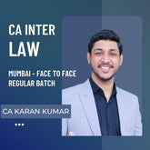 CA Inter Law by CA Karan Kumar | Face to Face Regular Batch in Mumbai | For May 26 & Sep 26 Exams
